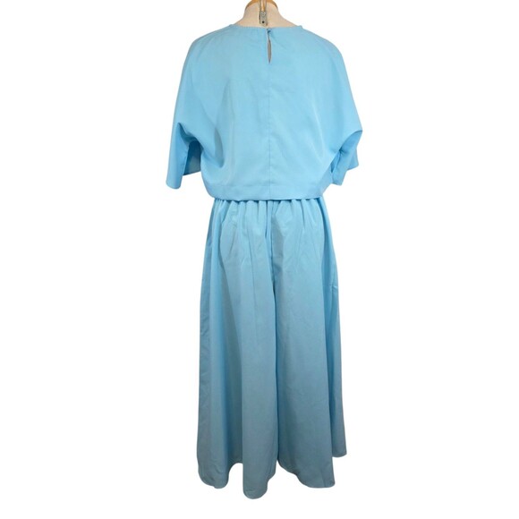 Zanzea Top And  Pants Set Womans Large Baby Blue Ultra Wide Leg Stretch NWT - Picture 6 of 13